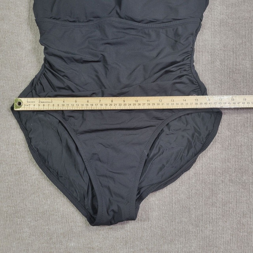 Calia by Carrie Underwood One Piece Swimsuit Womens 16 Black Ruched‎ Sleeveless - Picture 7 of 9